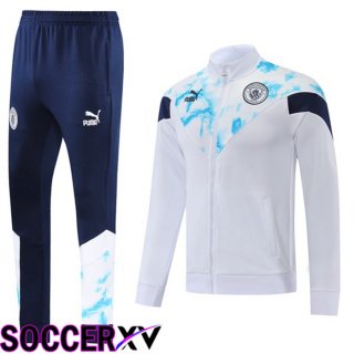 Manchester City Training Jacket Suit White 2022/2023