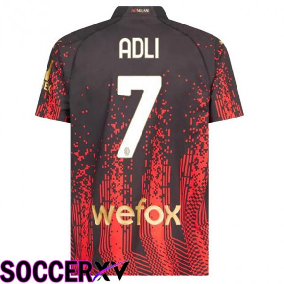 AC Milan (ADLI 7) Soccer Jersey Fourth Red Black 2022/2023