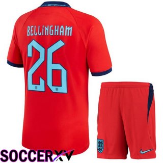 England (BELLINGHAM 26) Kids Away Jersey Red 2023/2023