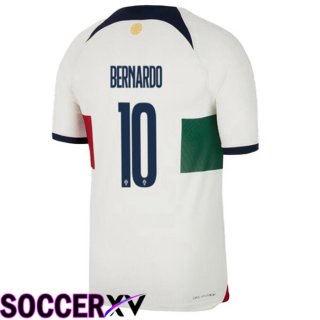 Portugal (BERNARDO 10) Away Jersey White Red 2023/2023