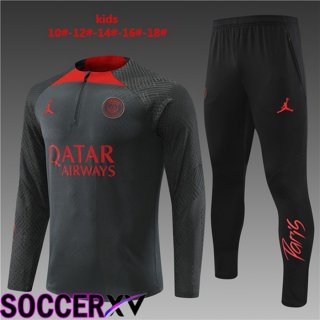 Paris Saint Germain Kids Training Tracksuit Grey 2022/2023