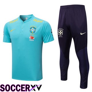 Brazil Polo Jersey + Pants Blue 2022/2023