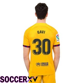 FC Barcelona (GAVI 30) Soccer Jersey Fourth Yellow 2022/2023