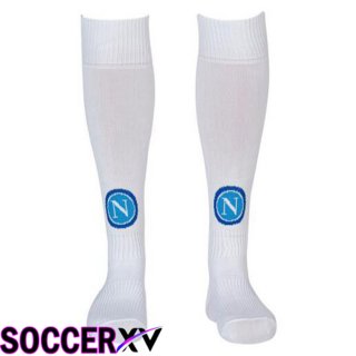 SSC Napoli Soccer Socks Away White 2022/2023