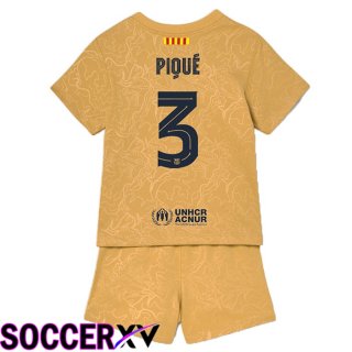 FC Barcelona (Piqué 3) Kids Away Jersey 2022/2023