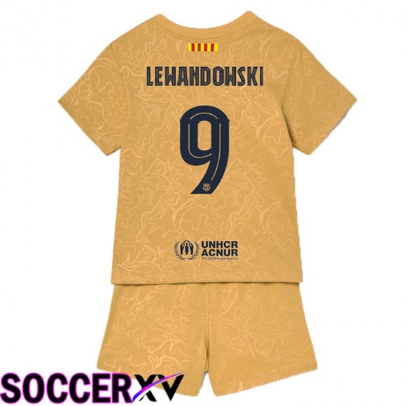FC Barcelona (Lewandowski 9) Kids Away Jersey 2022/2023
