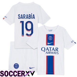 Paris Saint Germain (Sarabia 19) Kids Third Jersey 2022/2023